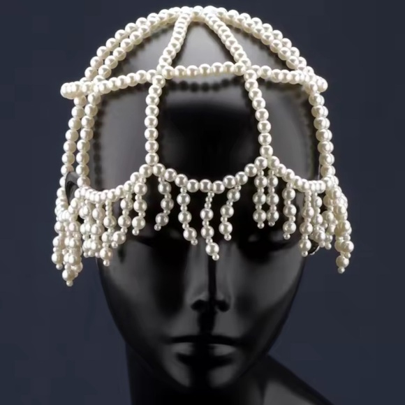 Vintage Pearl Elegant Beaded Headpiece main image 4
